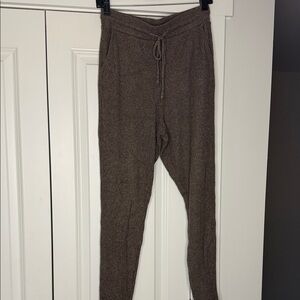 Express Brown Sweater Knit Lounge Pants